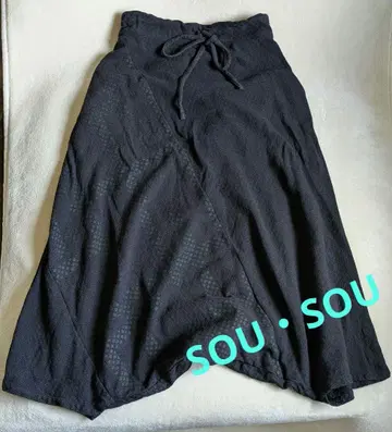 SOU SOU 사루엘 팬츠 M 허리밴딩 블랙