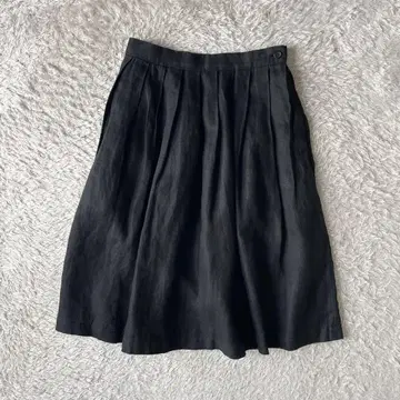 마가렛호웰 새상품급 린넨 플레어 스커트 1 블랙
