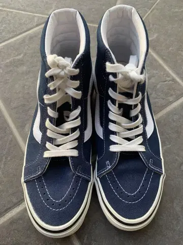 미사용 Vans 반스 애너하임 네이비 Sk8-Hi 스케이트 하이 US8