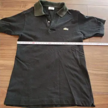 LACOSTE 블랙 피케 셔츠 사이즈 2