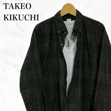 TAKEO KIKUCHI 긴팔 셔츠 체크 셔츠 캐주얼 셔츠 일본제