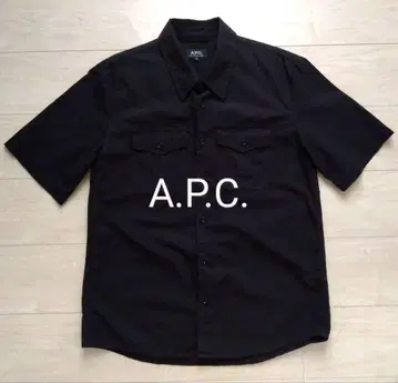 [ 양품 ] A.P.C. 반팔 셔츠 남성용 S 사이즈 블랙