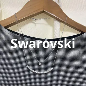 스와로브스키 Swarovski 더블 목걸이 큐빅 싱글 볼 크리스탈