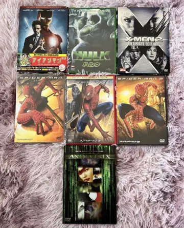 양화 DVD 7개 세트 아이언맨 헐크 X-MEN2 스파이더맨 새상품급