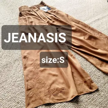 [미사용 새상품] JEANASIS  드레이프감 와이드 팬츠 자수 택 포함