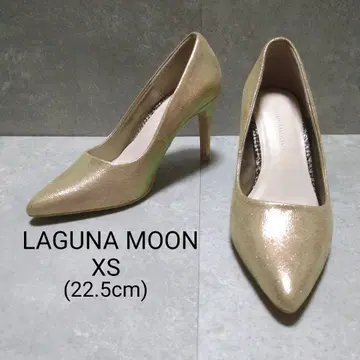 새상품급 미사용 LAGUNA MOON 골드 스틸레토 펌프스 XS