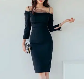미품 tiara 오픈숄더 드레스 원피스