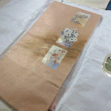 나고야 오비 핑크 꽃무늬