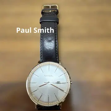 [수리 필요] Paul Smith 남성용 가죽 벨트 손목시계