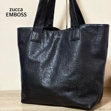 zucca EMBOSS 가죽 토트백 블랙