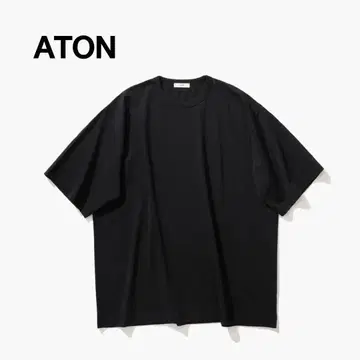 [새상품급] ATON 에이톤 오버 사이즈 T셔츠 무지 블랙