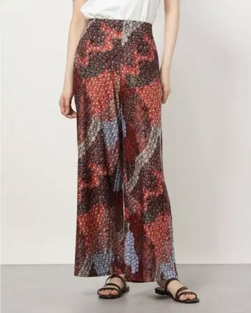 Desigual 여성용 올 패턴 와이드 이지 팬츠