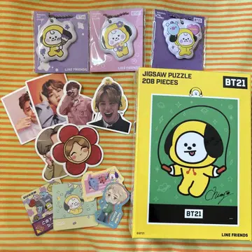 BT21 치미 퍼즐 참 스티커 세트 BTS 지민