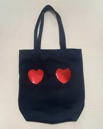 MARC JACOBS 하트 스팽글 토트백 블랙