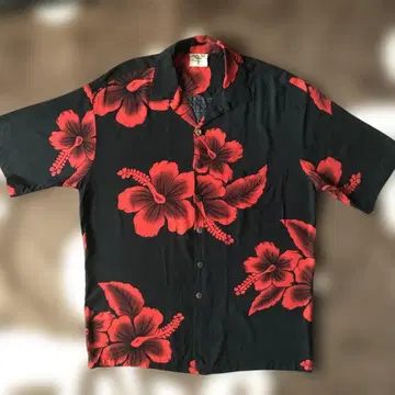 90S ALOHA BLOSSOM 블랙 알로하 셔츠