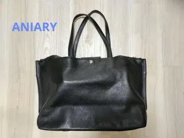 새상품급 ANIARY 가죽 빅 토트백 블랙