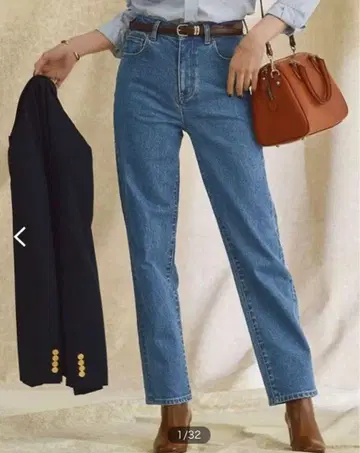 23구 DENIM 와이드 스트레이트 팬츠