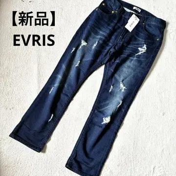 [새상품] EVRIS 인디고 데미지 청바지 M 에브리스
