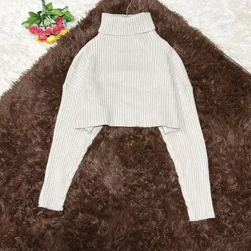 GRL 크롭 기장 터틀넥 리브 니트탑 숏 기장 스웨터 가을/겨울