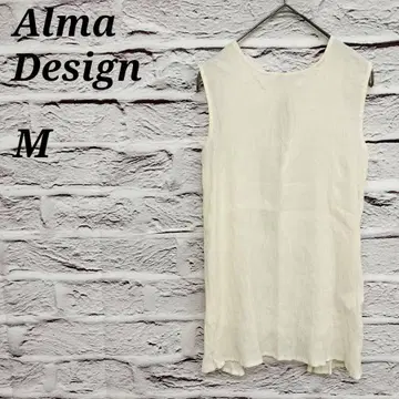 i20/Alma Design [ M ] 슬리브리스 티셔츠 와셔 주름 가공