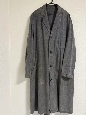 40s-50s black chambray atelier coat