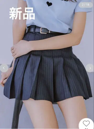 택 포함 새상품 릴리 브라운 벨트 플리츠 스커트 숏 팬츠