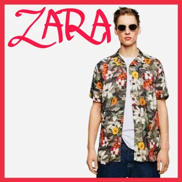 ZARA 꽃무늬 반팔 셔츠