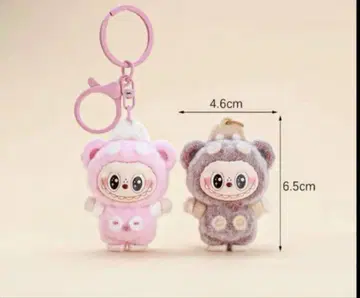 LABUBU 라부부 키링 브라운 핑크