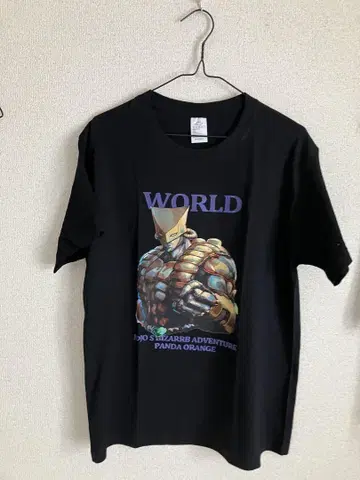 죠죠의 기묘한 모험 THE WORLD 티셔츠 M 사이즈 THE WORLD
