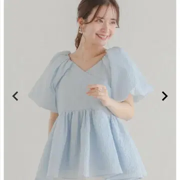 핏모아 자카드 카슈쿨 페플럼 상의
