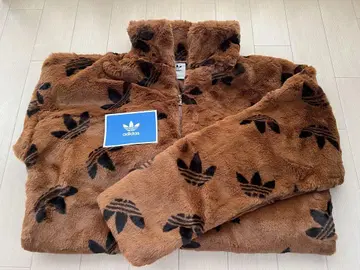 adidas 퍼 자켓 브라운
