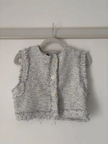 zara 텍스처 프레이드 베스트 S 사이즈