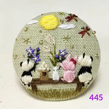 핸드메이드 자수 브로치 no.4454
