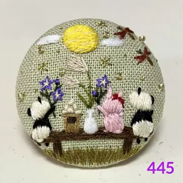 핸드메이드 자수 브로치 no.4455