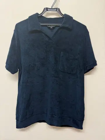 새상품급 아페쎄 A.P.C. 네이비 오픈 카라 파일 피케 셔츠 M 사이즈