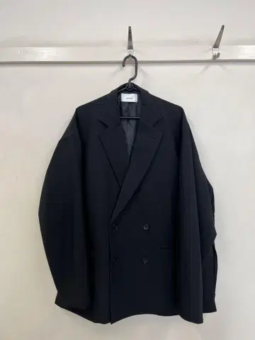 Soerete 블랙 더블 브레스트 자켓
