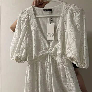 ZARA 화이트 레이스 롱 원피스