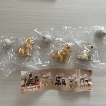 아카네의 나무 조각 오리와 개