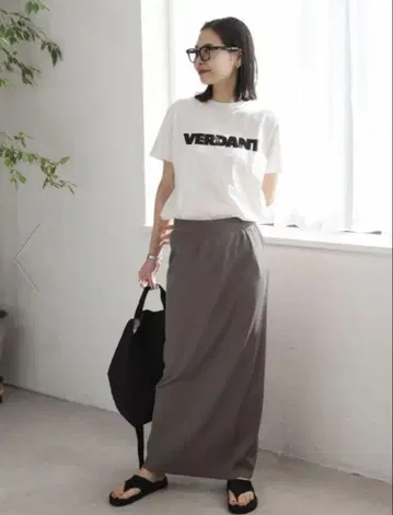 JOURNAL STANDARD 골지 롱 스커트 그레이
