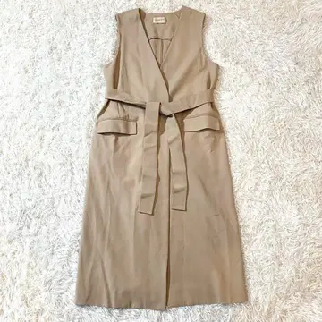 새상품급 유나이티드 애로우즈 롱베스트 벨트 베이지 프리 사이즈