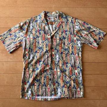 Made in Hawai 서핑보드 패턴 알로하 셔츠