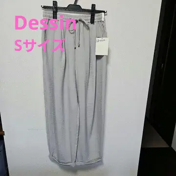 미사용 새상품 Dessin 편안한 밴딩 그레이 와이드 팬츠 S 사이즈