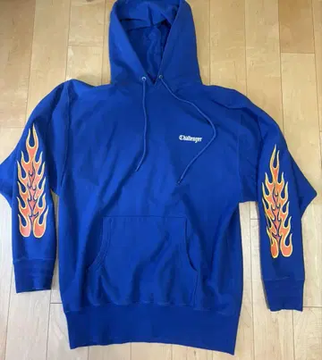CHALLENGER / FLAMES HOODIE 블루 챌린저