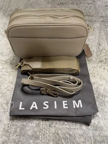 새상품 LASIEM 라시엠 2WAY 백 베이지 가죽 여성용