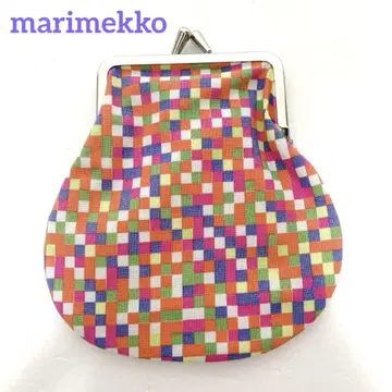 marimekko 마리메꼬 가마구치 코인 케이스 파우치 멀티컬러