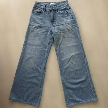 UNIQLO 드레이프 플레어 와이드 청바지 22 사이즈