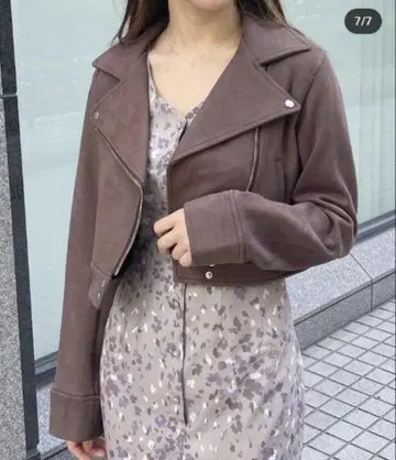 LILIANCARAT 스웨이드 본딩 라이더스 재킷