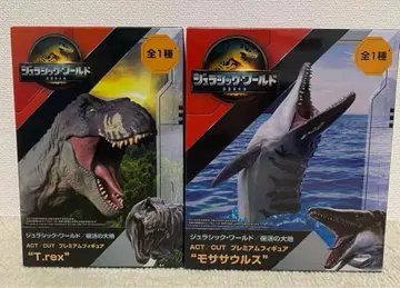 쥬라기 월드 부활의 대지 T.rex & 모사사우루스 피규어