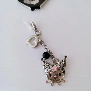 Sanrio 쿠로미 KUROMI 반짝이 참 하트 M