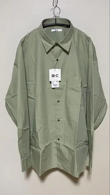 브로드 오버사이즈 셔츠 Green XL UNIQLOc 유니클로c
